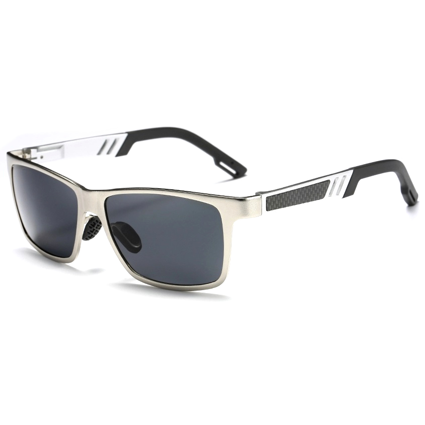 Pánské polarizační sluneční brýle Polarone's 60526 silver frame grey